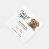 Shar-Pei Dog Paper Napkin Serviette (Ecke)