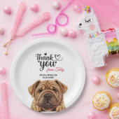 Shar-Pei Dog Pappteller (Party)