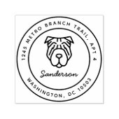 Shar Pei Dog Rücksendeadresse Briefmarke Selbstfar Permastempel (Design)