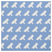 Shar Pei Dog Silhouette Pet Light Blue Stoff (Muster)