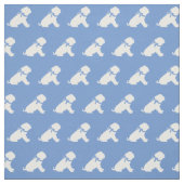 Shar Pei Dog Silhouette Pet Light Blue Stoff (Muster)