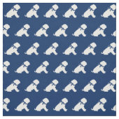 Shar Pei Dog Silhouette Pet Navy Blue Stoff (Muster)