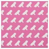 Shar Pei Dog Silhouette Pet Pink Stoff (Muster)