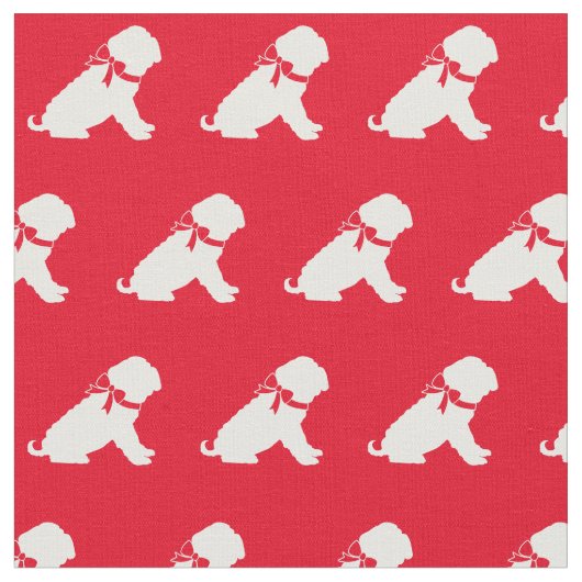 Shar Pei Dog Silhouette Pet Red Stoff (Nahaufnahme)