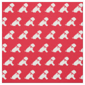 Shar Pei Dog Silhouette Pet Red Stoff (Muster)