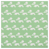 Shar Pei Dog Silhouette Pet Sage Green Stoff (Muster)