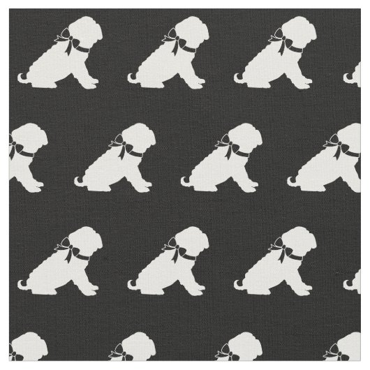 Shar Pei Dog Silhouette Pet Stoff (Nahaufnahme)