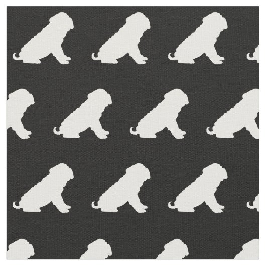 Shar Pei Dog Silhouette Pet Stoff (Nahaufnahme)