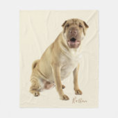 Shar Pei Dog Vater Foto Custom Fleecedecke (Vorderseite)