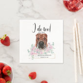 Shar Pei Dog Wedding Cocktail Napkins Serviette (Beispiel)