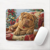 Shar Pei Dog Weihnachtsfest Mousepad (Mit Mouse)