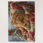 Shar Pei Dog Weihnachtsfest Puzzle (Vertikal)