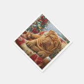 Shar Pei Dog Weihnachtsfest Serviette (Ecke)