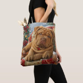 Shar Pei Dog Weihnachtsfest Tasche (Von Nahem)