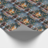 Shar Pei Dogs Christmas Snow Holiday Geschenkpapier (Ecke)