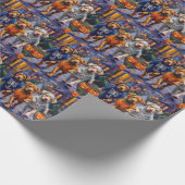 Shar Pei Dogs Trick-or-Treating Halloween Costumes Geschenkpapier (Ecke)