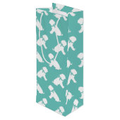 Shar Pei Doppy Puppy Geschenktüte Für Weinflaschen (Rückseite Schrägansicht)