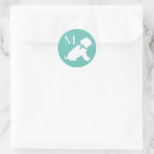 Shar Pei Doppy Puppy Runder Aufkleber (Tasche)