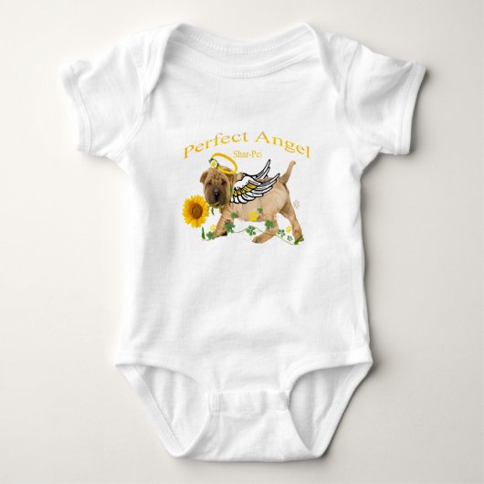 Shar-pei Engels-Baby-Shirts Baby Strampler (Vorderseite)