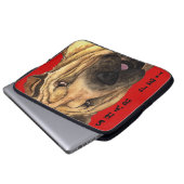 Shar-Pei-Farbblock Laptopschutzhülle (Vorne Knopf)
