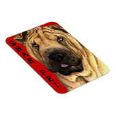 Shar-Pei-Farbblock Magnet (Rechte Seite)