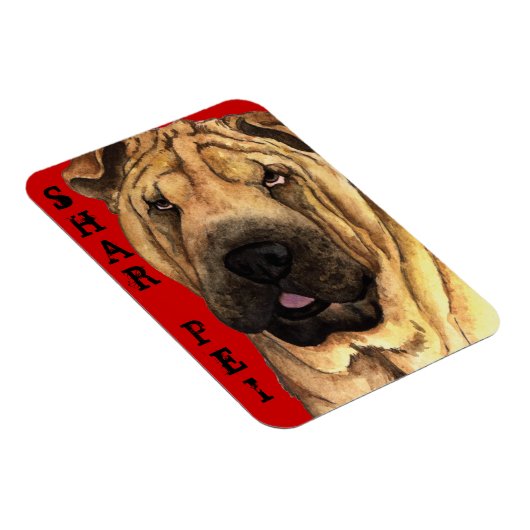 Shar-Pei-Farbblock Magnet (Rechte Seite)