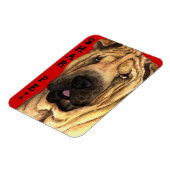 Shar-Pei-Farbblock Magnet (Linke Seite)
