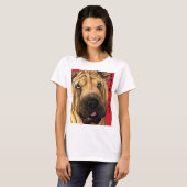 Shar-Pei-Farbblock T-Shirt (Vorne ganz)
