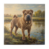 Shar Pei Fliese (Vorderseite)