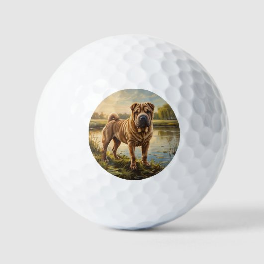 Shar Pei Golfball (Vorderseite)