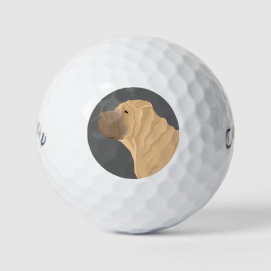 Shar Pei Golfball (Vorderseite)