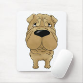 Shar-Pei - große Nase und Hintern Mousepad (Mit Mouse)