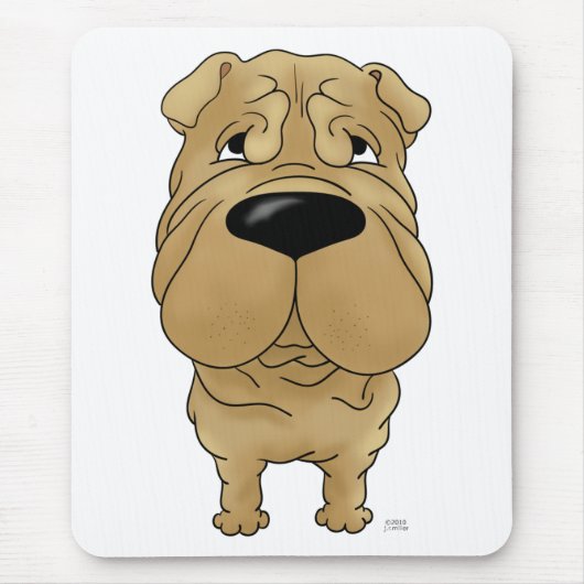 Shar-Pei - große Nase und Hintern Mousepad (Vorne)