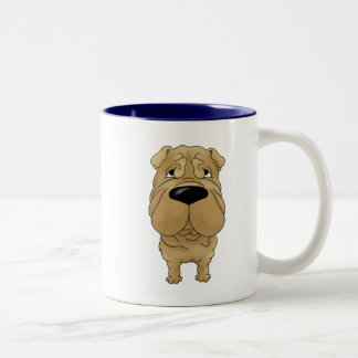 Shar-Pei - große Nase und Hintern Zweifarbige Tasse