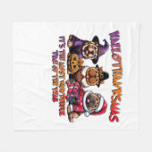 Shar Pei Halloween Erntedank Weihnachtsklassiker Fleecedecke (Vorderseite (Horizontal))