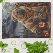 Shar Pei Halloween Gruselig Geschirrtuch (Gefaltet)