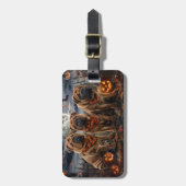 Shar Pei Halloween Spooky Gepäckanhänger (Vorderseite vertikal)