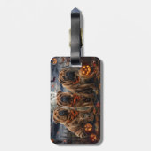 Shar Pei Halloween Spooky Gepäckanhänger (Rückseite vertikal)