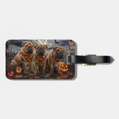 Shar Pei Halloween Spooky Gepäckanhänger (Rückseite horizontal)