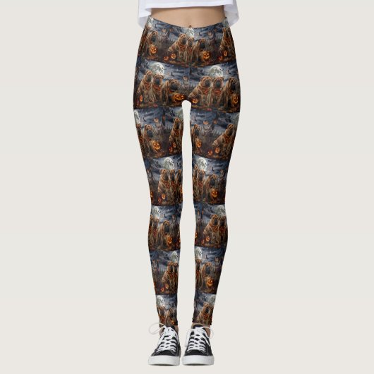 Shar Pei Halloween Spooky Leggings (Vorderseite)