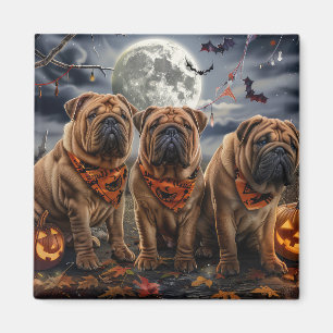 Shar Pei Halloween Spooky Magnet