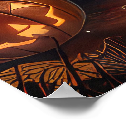 Shar Pei Halloween Spooky Poster (Ecke)