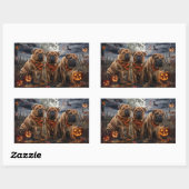 Shar Pei Halloween Spooky Rechteckiger Aufkleber (Blatt)