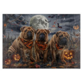 Shar Pei Halloween Spooky Schneidebrett (Vorderseite)