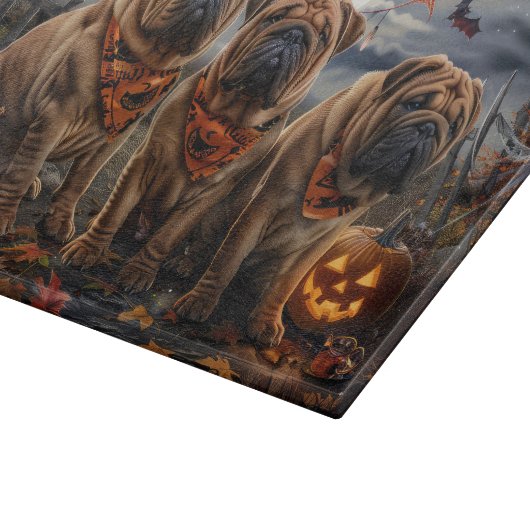 Shar Pei Halloween Spooky Schneidebrett (Ecke)