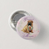 Shar-Pei Heart Mama Button (Vorne & Hinten)