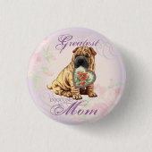 Shar-Pei Heart Mama Button (Vorderseite)