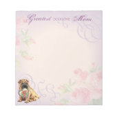 Shar-Pei Heart Mama Notizblock (Vorderseite)