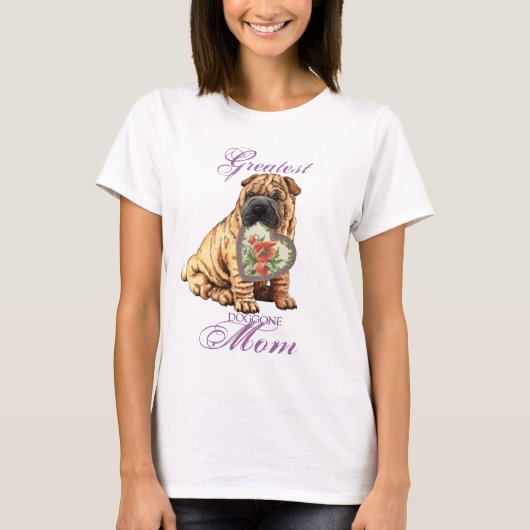 Shar-Pei-Herz-Mama T-Shirt (Vorderseite)