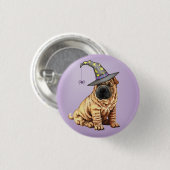Shar-Pei-Hexenpinback-Button Button (Vorne & Hinten)